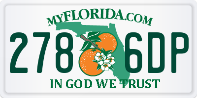 FL license plate 2786DP