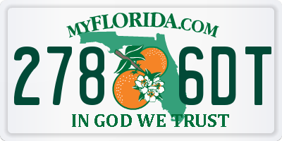 FL license plate 2786DT
