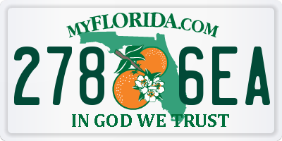 FL license plate 2786EA