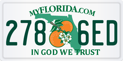 FL license plate 2786ED