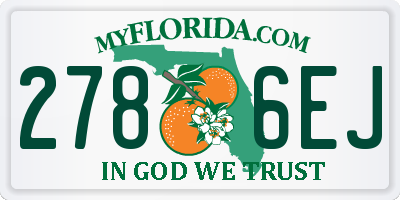 FL license plate 2786EJ