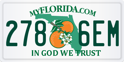 FL license plate 2786EM