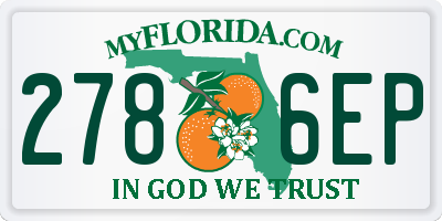 FL license plate 2786EP