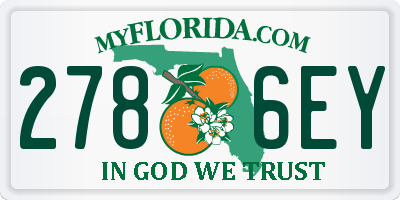 FL license plate 2786EY