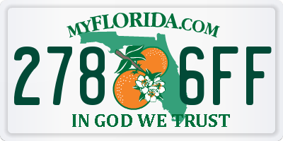 FL license plate 2786FF