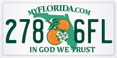 FL license plate 2786FL