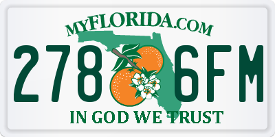FL license plate 2786FM