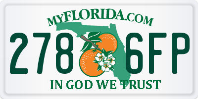FL license plate 2786FP