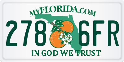 FL license plate 2786FR