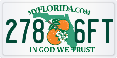 FL license plate 2786FT