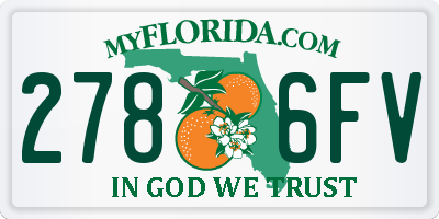 FL license plate 2786FV