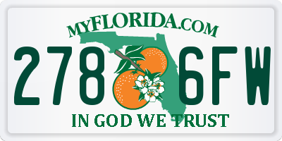 FL license plate 2786FW