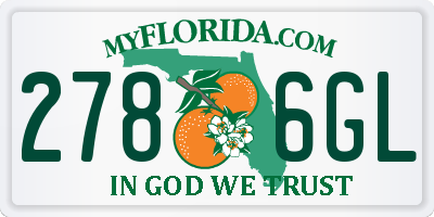 FL license plate 2786GL