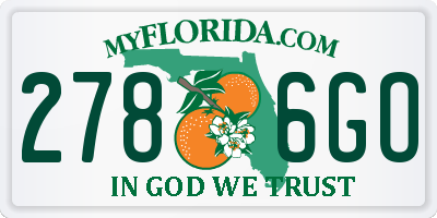FL license plate 2786GO