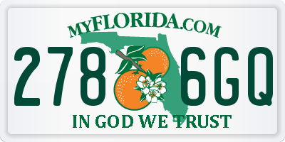 FL license plate 2786GQ