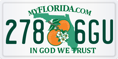 FL license plate 2786GU
