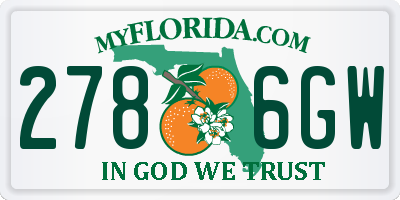 FL license plate 2786GW