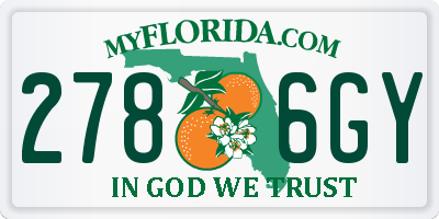FL license plate 2786GY