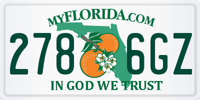 FL license plate 2786GZ