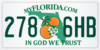 FL license plate 2786HB