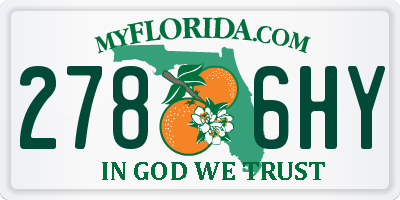 FL license plate 2786HY