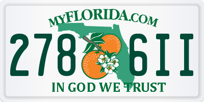 FL license plate 2786II