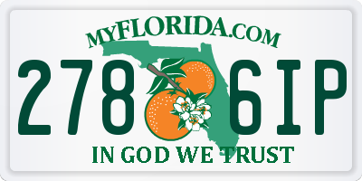 FL license plate 2786IP