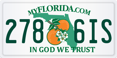 FL license plate 2786IS