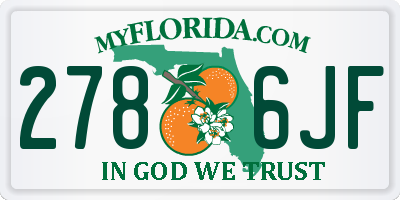 FL license plate 2786JF