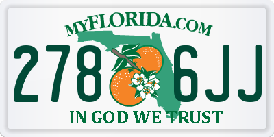 FL license plate 2786JJ