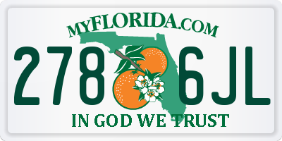 FL license plate 2786JL