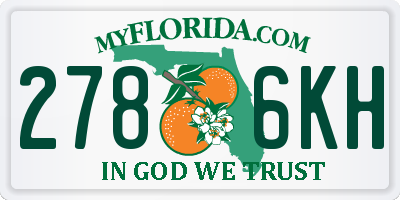 FL license plate 2786KH