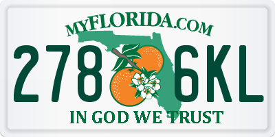 FL license plate 2786KL