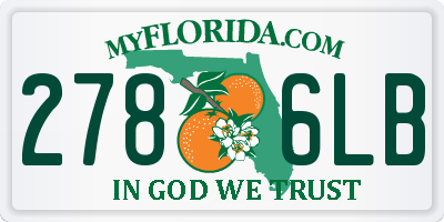 FL license plate 2786LB