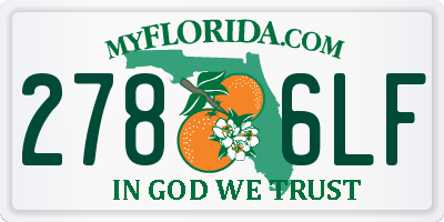 FL license plate 2786LF