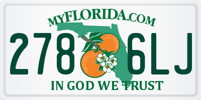 FL license plate 2786LJ