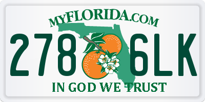 FL license plate 2786LK