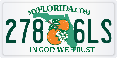 FL license plate 2786LS