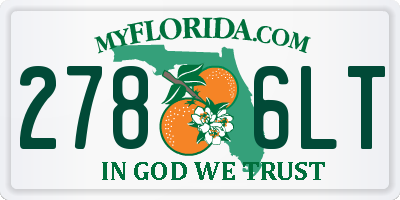FL license plate 2786LT