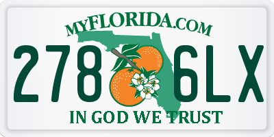 FL license plate 2786LX