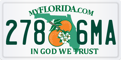 FL license plate 2786MA