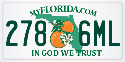 FL license plate 2786ML
