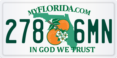 FL license plate 2786MN