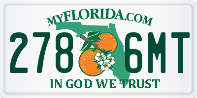 FL license plate 2786MT