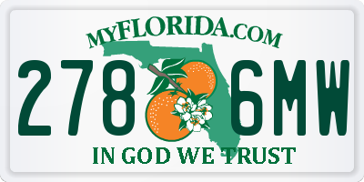 FL license plate 2786MW