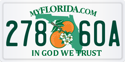 FL license plate 2786OA