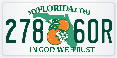 FL license plate 2786OR