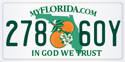 FL license plate 2786OY