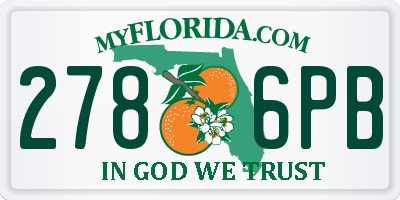 FL license plate 2786PB