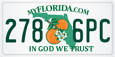 FL license plate 2786PC